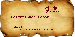 Feichtinger Manon névjegykártya
